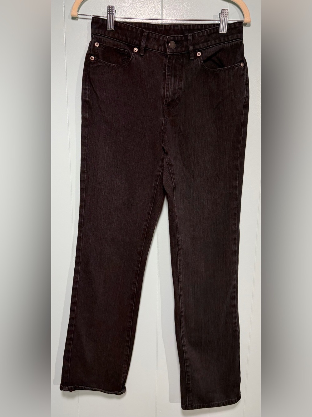 L.L. Bean Women's Skinny Jeans in Dark Brown